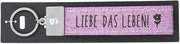 Accessorio per chiavi con fodera in velluto rosso Love Life.