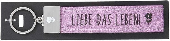 Accessorio per chiavi con fodera in velluto rosso Love Life.