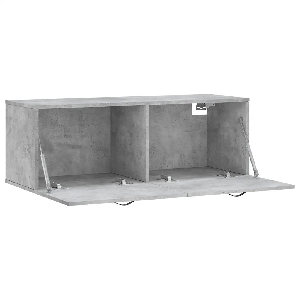 Mobile a Parete Grigio Cemento 100x36,5x35 cm Legno Multistrato 830128