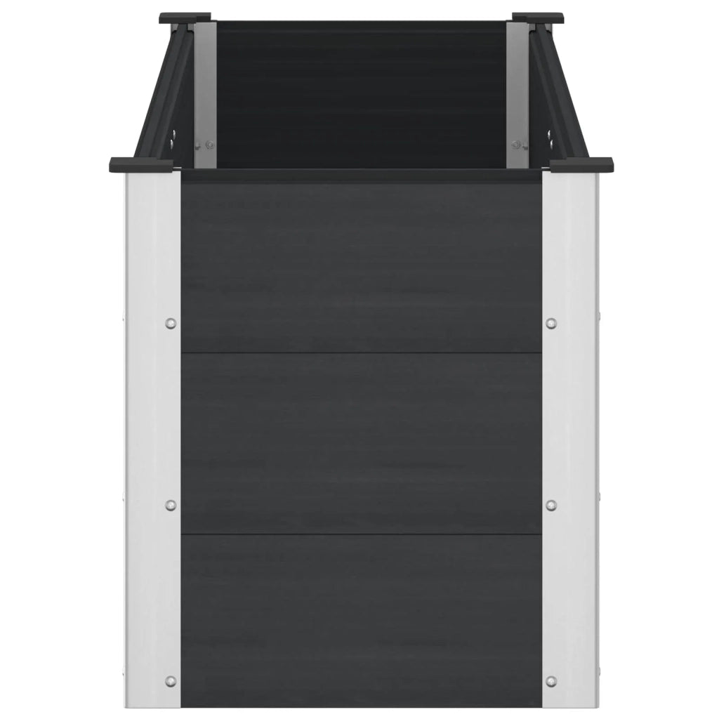 Fioriere | Cassetta per fiori | Letto rialzato da giardino Nero 150 x 50 x 54 cm