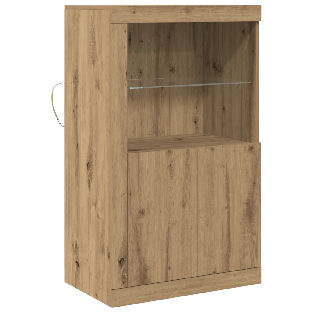 Mobile con luci LED Quercia Artisan 60,5x37x100 cm