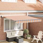 Tenda Retrattile Manuale a Righe Multicolore 350x250 cm