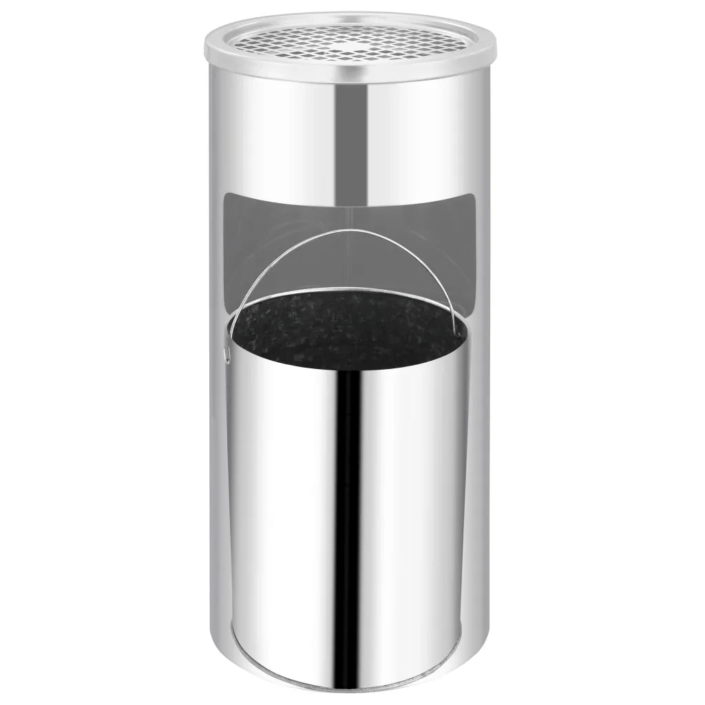 Pattumiera con Posacenere da Parete Acciaio Inox 26 L 51095