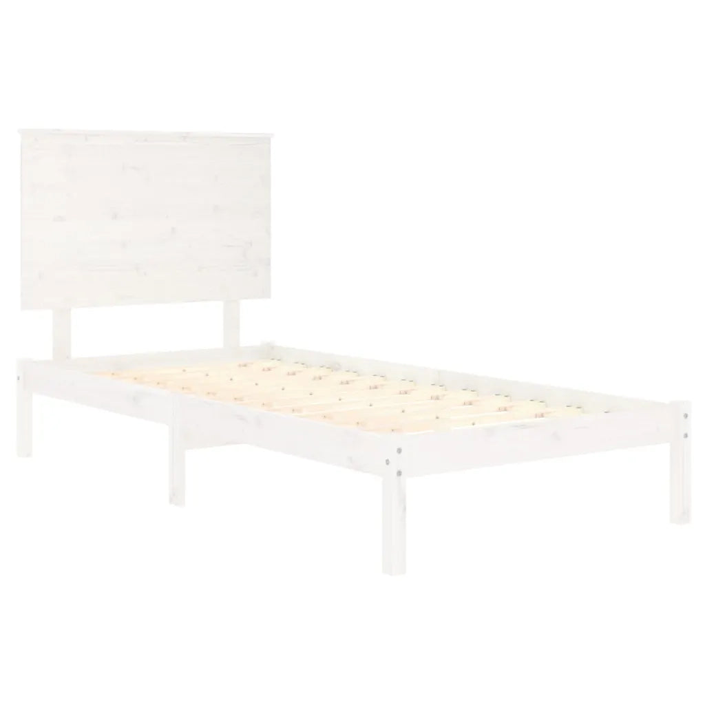 Giroletto senza Materasso Bianco 100x200 cm Legno Massello Pino 3104794