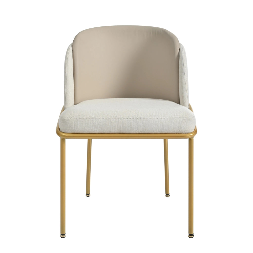 2 St Moderner Stuhl mit Schrägstuhlbein und Verstellbare Füße - Beige
