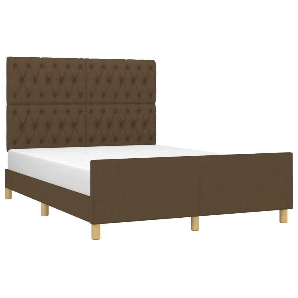 Giroletto senza Materasso Marrone Scuro 140x200 cm Tessuto 3125303