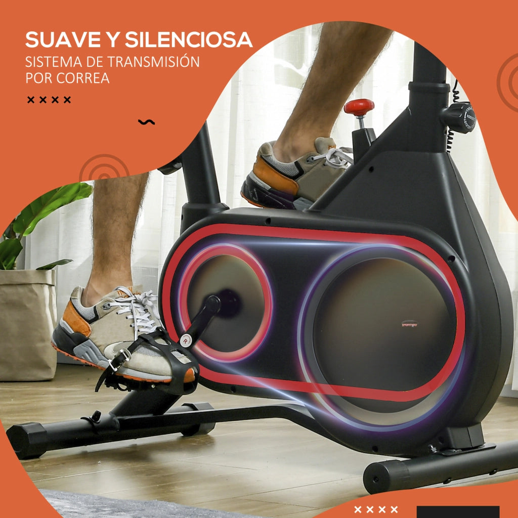 Bicicletta Statica con Volano Inerziale 4 kg ¨C zephmum ¨C Rosso e Nero