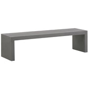 Panca da Giardino 2 posti in Cemento di colore Grigio esterno 40 x 150 x 40 cm esterno