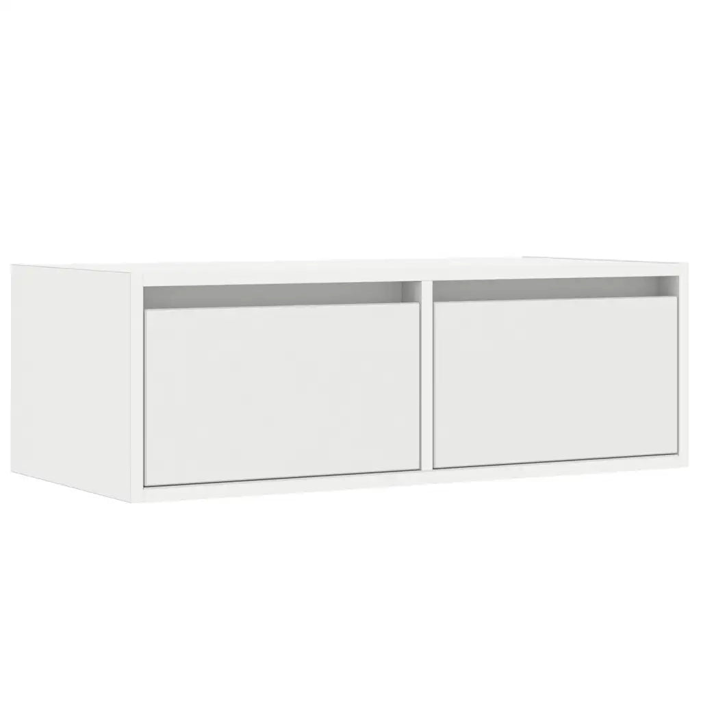 Mobile Porta TV con Luci LED-Mobile per TV-Credenza TV 75x35,5x25 cm Bianco