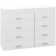 Mobile con Cassetti Cassettiera in Legno per Camera, Cucina, Bagno 90×35×73cm Bianca