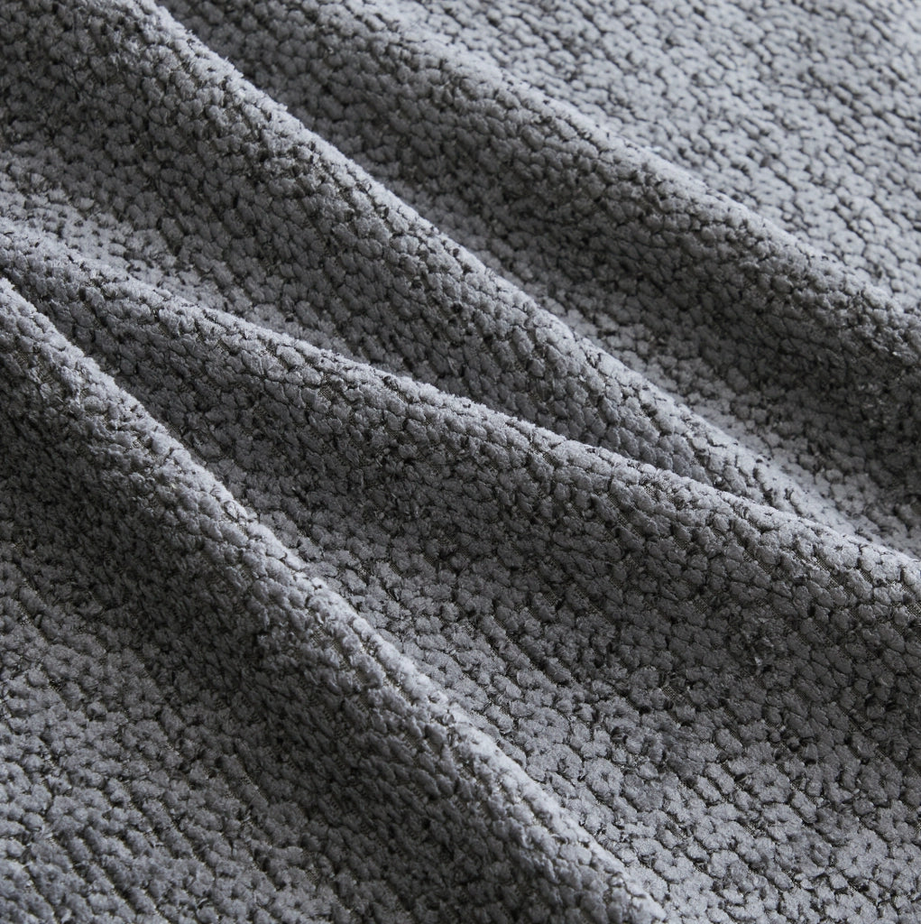 Divano modulare 210x165x79 cm senza montaggio in fleece granulato grigio