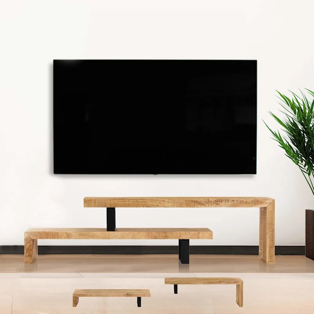 Mobile Porta TV in Legno Massello di Mango