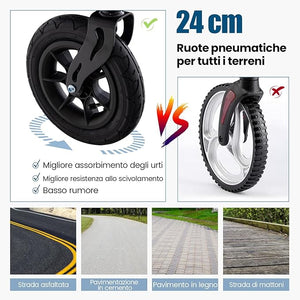 Deambulatore con Seduta 2 in 1, Rollator Pieghevole per Anziani con 4 Ruote, Maniglie Regolabili in Altezza 81-94cm, Portaombrelloni e Borsa Portaoggetti, Carico Massimo 160 kg (Nero)