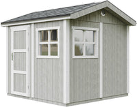 Casetta da giardino di qualit? premium 5,9 m² - H252x250x294 cm - Timbela M913-TUNDRA GREY