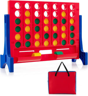 Forza 4 da Tavolo o da Parete, Forza 4 Gigante con Sacca e 42 Pedine, Gioco da Parete per Adulti e Bambini, Divertimento Familiare, Feste all'Aperto (Blu)