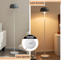 Lampada da Terra da Soggiorno, Lampada a Stelo con Paralume e Interruttore a Pedale, Lampada Moderna con Base Pesante per Camera da Letto, Ufficio e Studio