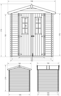 Casetta da Giardino in Legno CON PAVIMENTO TRATTATO - 2,82 m2 - TIMBELA M320C+M320G