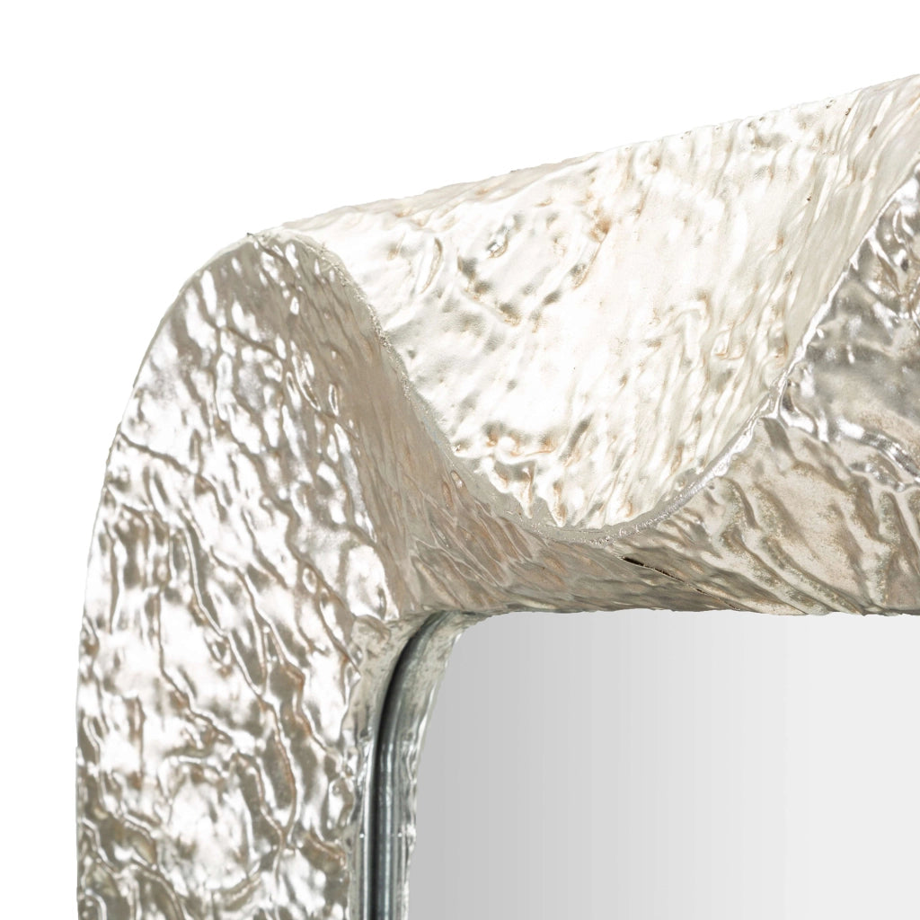 Dagalito, Specchio Cornice Effetto Materico, 70x161h cm Argento
