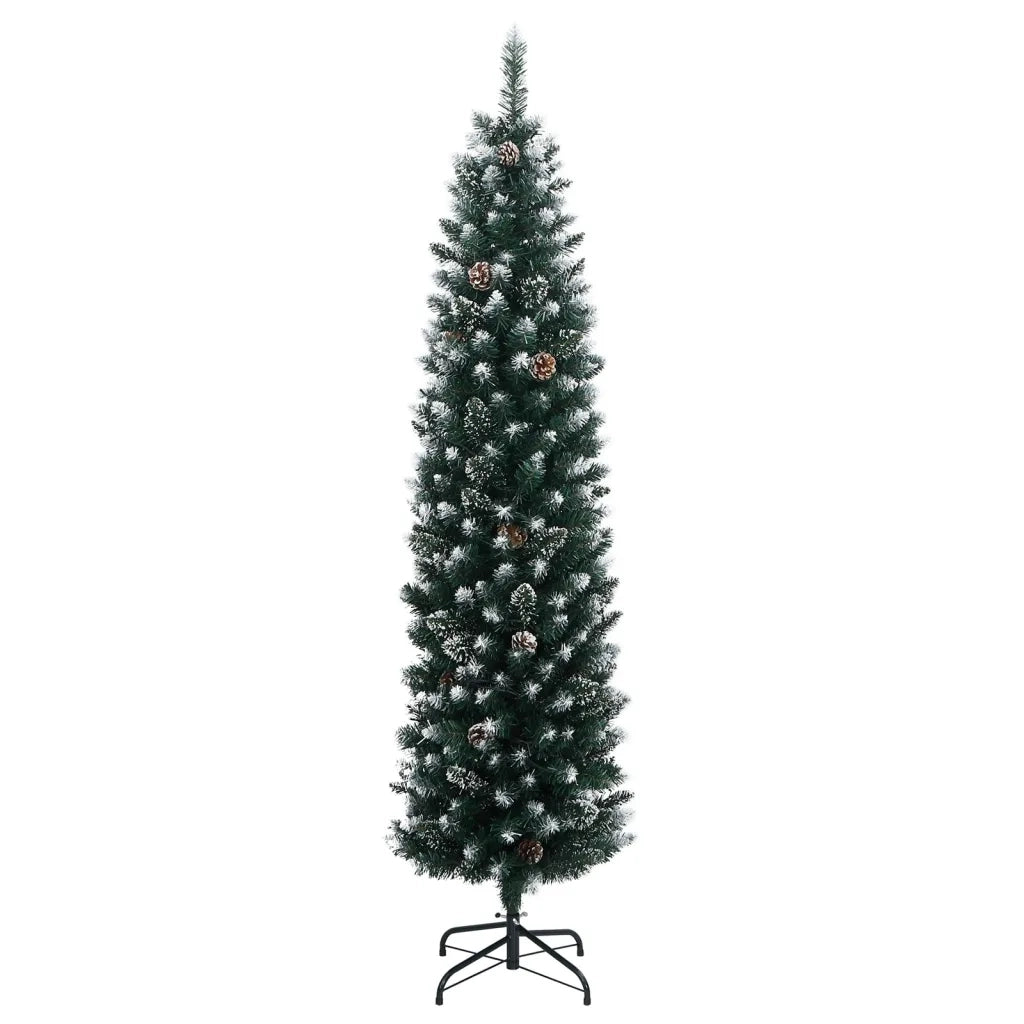 Albero di Natale | Decorazioni natalizie Artificiale Sottile con 150 LED 150 cm
