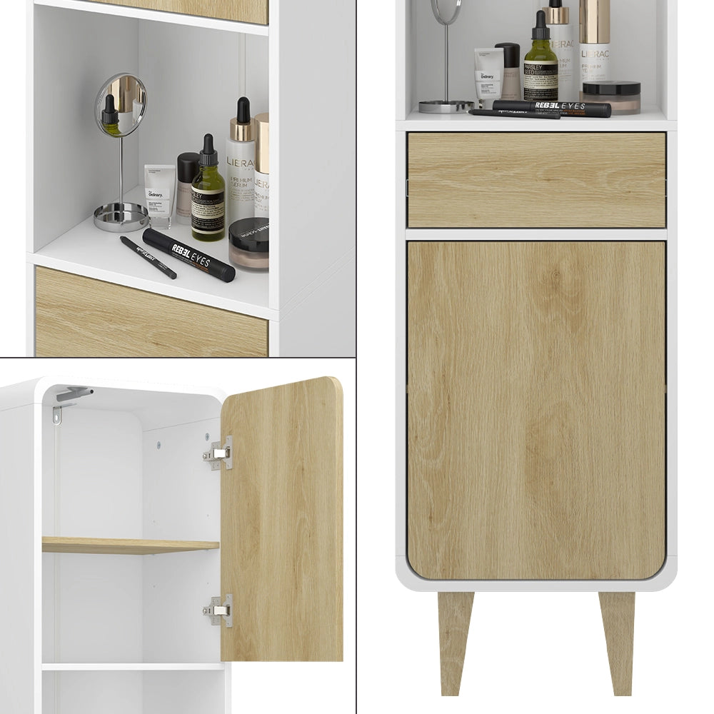 Vicco Mobili da bagno Bianco/quercia 40 x 161 cm