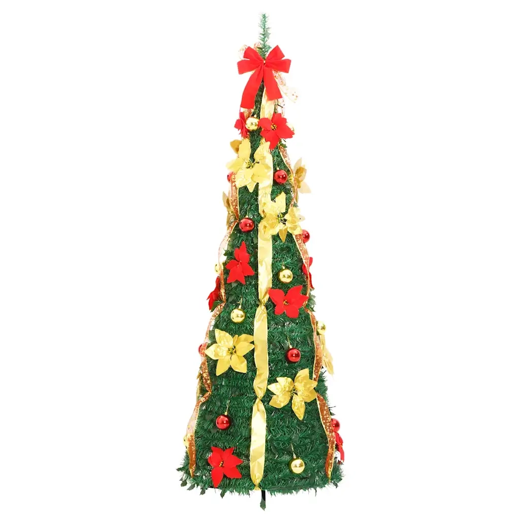 Albero di Natale | Decorazioni natalizie Artificiale Pop-up con 50 LED Verde 120 cm