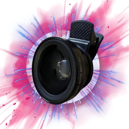 Set di Lenti Macro 2-in-1 - Lente Tele con Angolo Ampio - Fotografia con Smartphone - Compatibile con iPhone/Samsung/Pixel - Accessori per Telefono Cellulare - Qualità Elevata - Lente per Telefono Cellulare