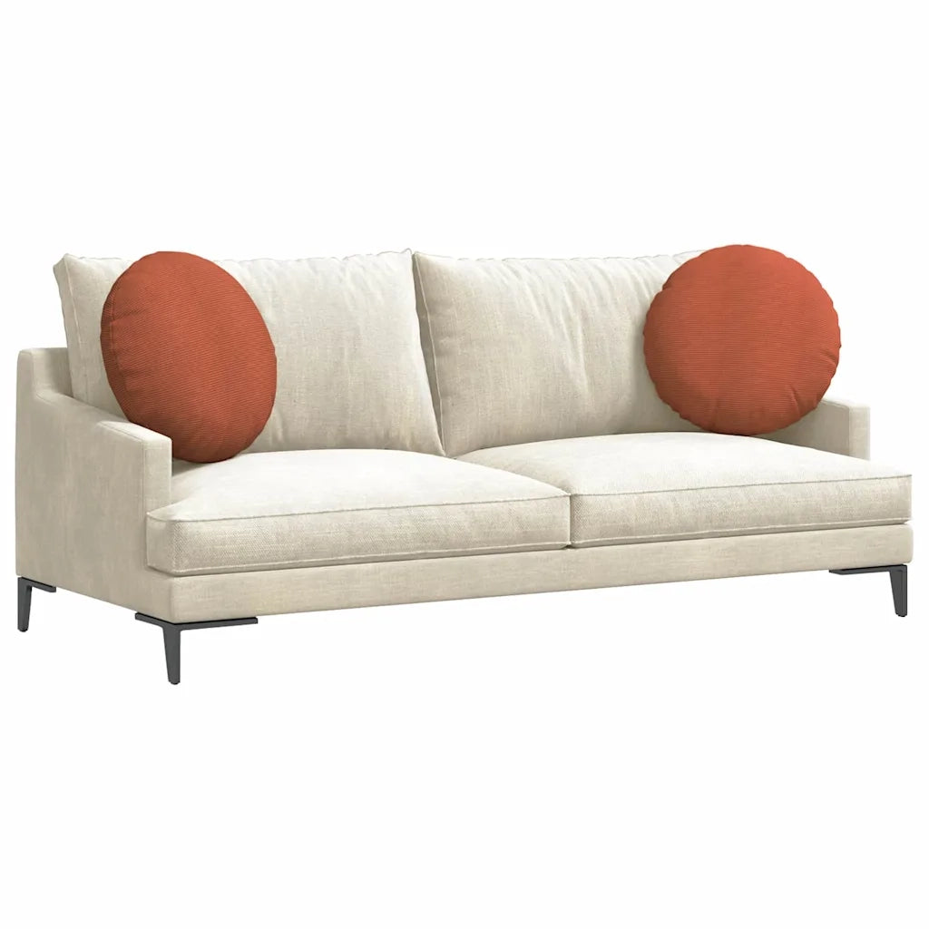 Cuscini per Seduta 2 pcs Rosso Arancio Ø50 x 19 cm 42014193