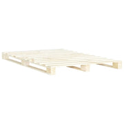Giroletto in Pallet-Struttura Letto di Legno Massello di Pino 200x200 cm 732822