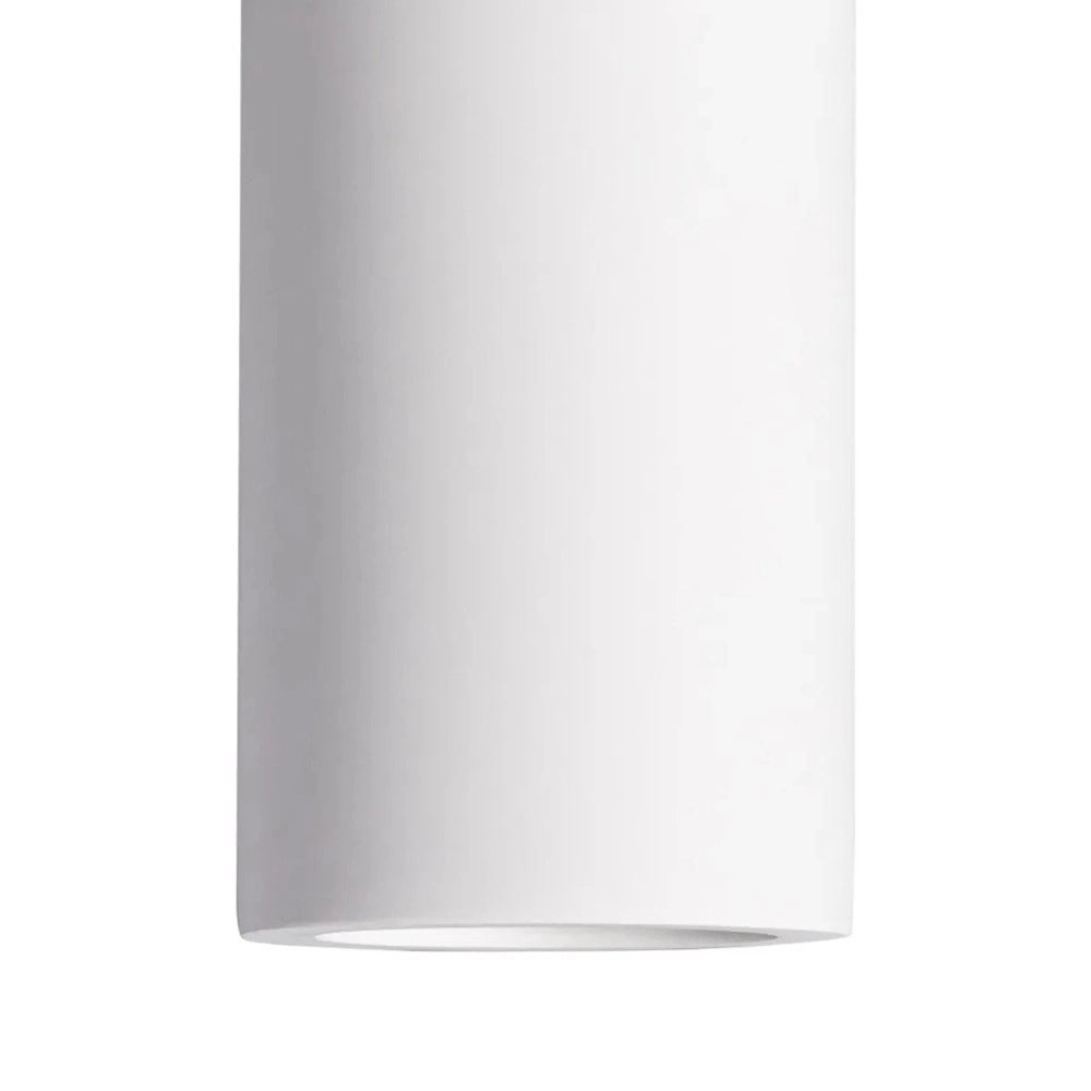 Trade Shop - Porta Faretto Lampada Soffitto Gu10 Cilindro In Gesso H90mm Verniciabile Gs-c90-t -