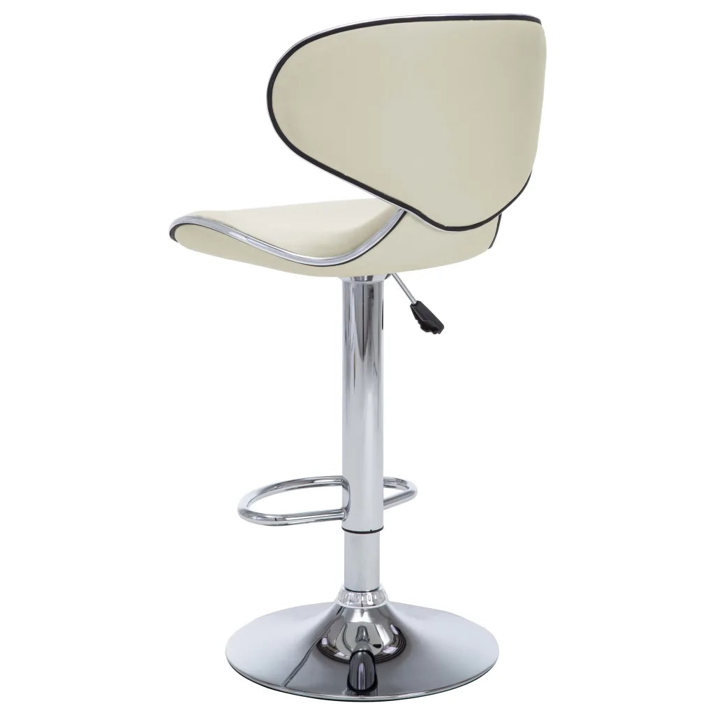 323647  Bar Stools 2 pcs Cream Faux Leather 323647