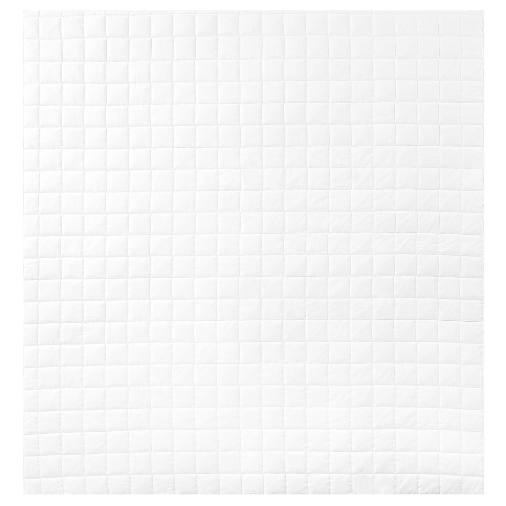 Piumino in misto poliestere bianco matrimoniale 200 x 220 cm trapuntato con bottoni per tutte le stagioni