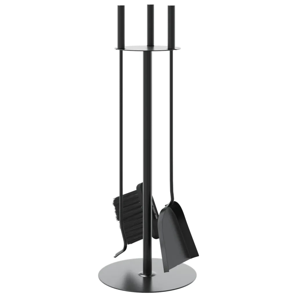 Set di attrezzi per camino 4 pezzi-Kit per camino 22x59 cm in acciaio