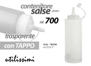 Bottiglia Dispenser per Salse Maionese Ketchup Trasparente 700 ml