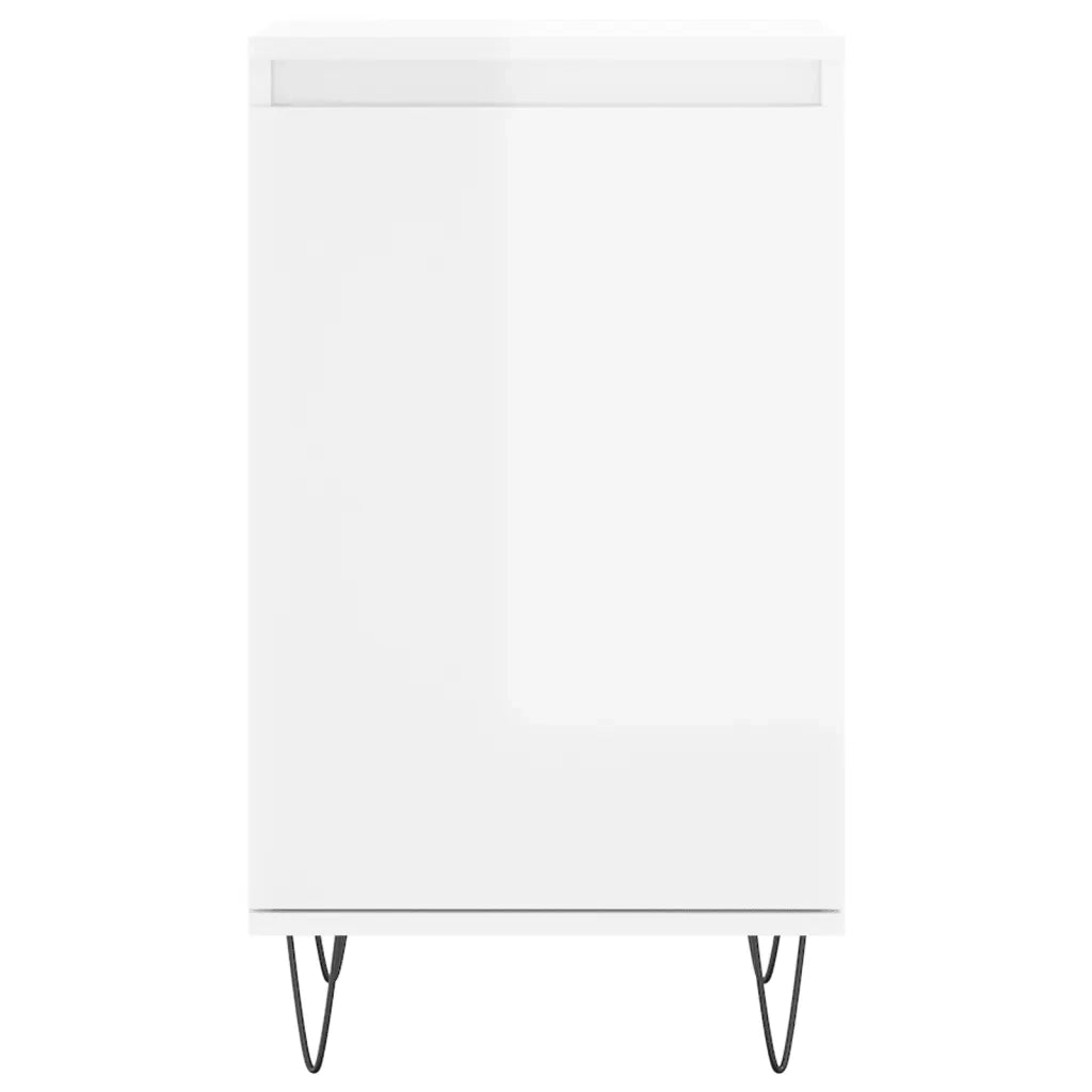 Credenze 2 pz Bianco Lucido 40x35x70 cm in Legno Multistrato 831057