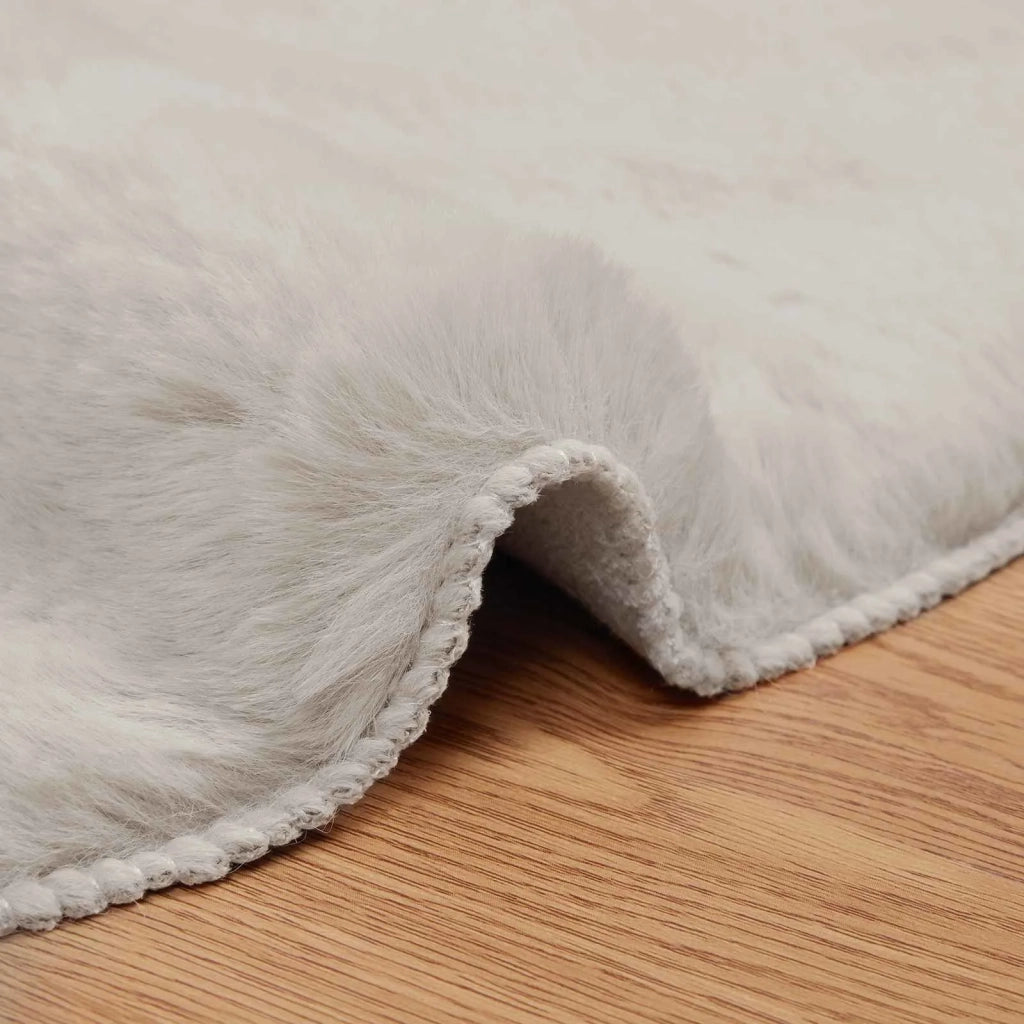 Tappeto antiscivolo in sintetica di coniglio OLITE Beige 42021651