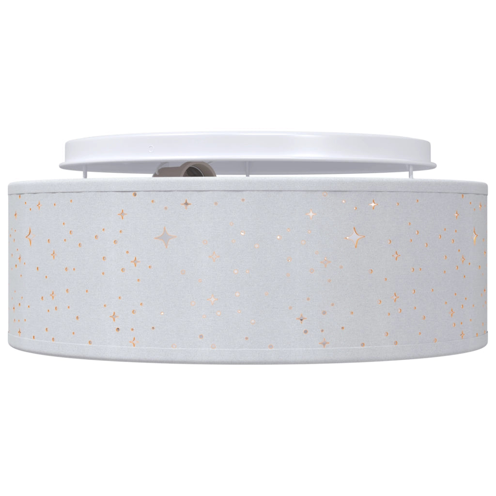 Lampade a soffitto con paralume stellato Grigio Ã˜ 30 cm Tessuto E27