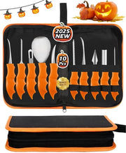 Impastatrice per zucchine 10 pezzi - Attrezzo per taglio professionale - Manico antiscivolo - Tas di trasporto in nylon - Strumento per il fai da te - Attrezzo per zucchine - Manico stabile in acciaio inossidabile