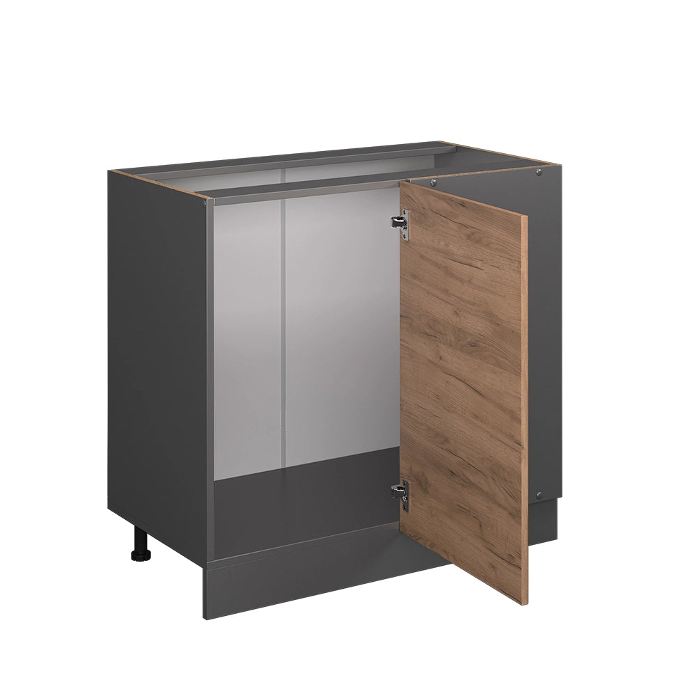 Mobile ad angolo cucina R-Line Rovere dorato/Antracite 86 cm senza piano di lavoro Vicco