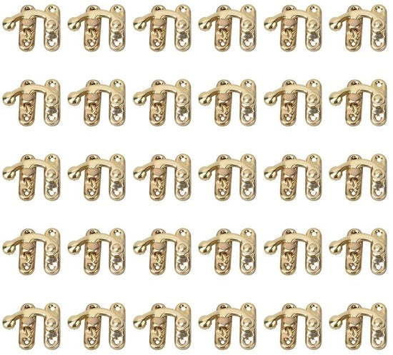 Antichi Ferretti in Acciaio - 30 pezzi con 120 viti - Ideali per gioielli - Adatti per scatole di regalo - Ferretti da Cucito Vintage