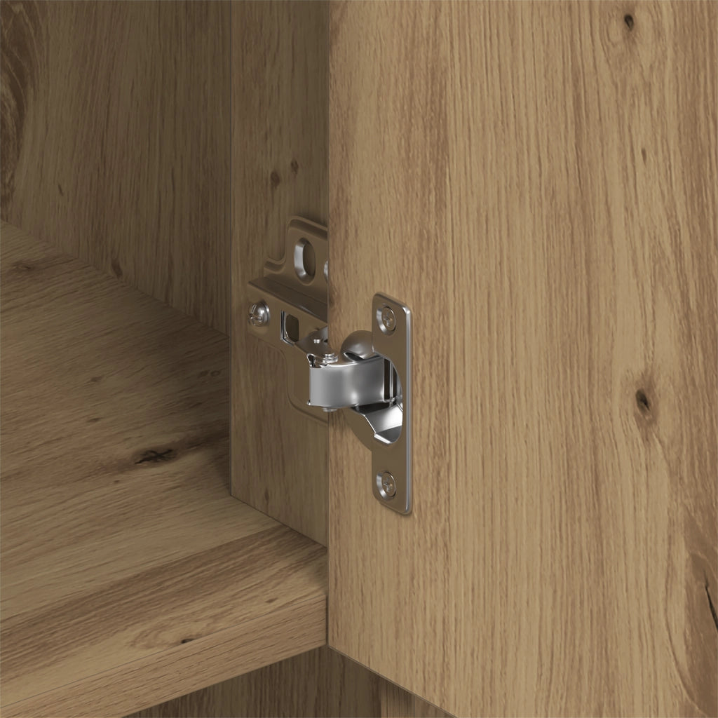 Mobile da Parete Rovere Artigianale 80x33x80 cm Legno Ingegnerizzato