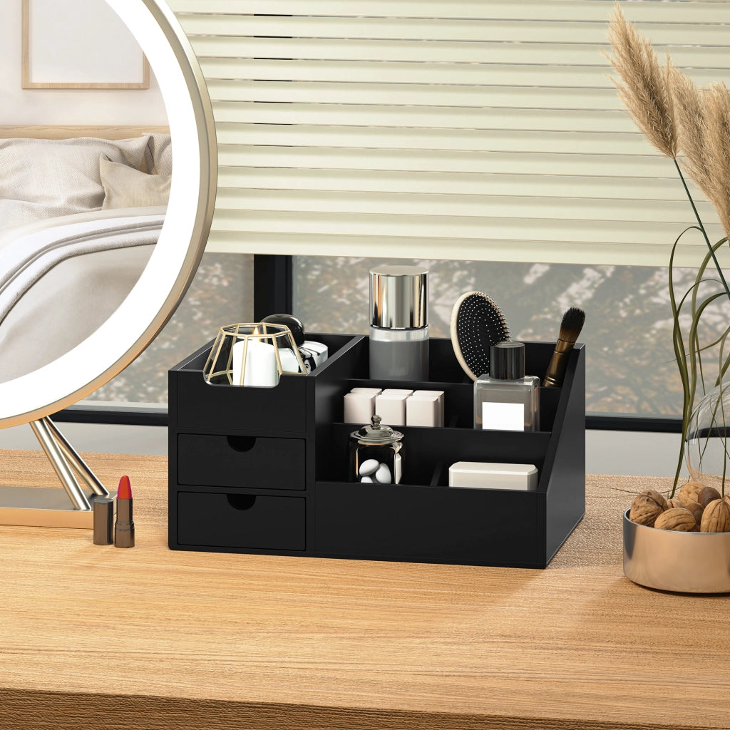 Organizzatore Scrivania 2 Cassetti Box Ufficio ¨C Minimal ¨C Nero 33x20.5x15.5cm