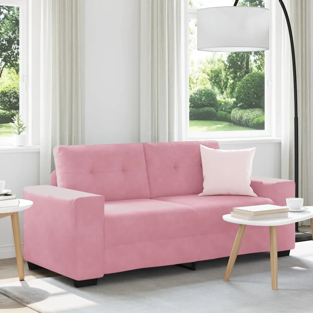 Divano Divanetto-Sofa Rosa 140 cm in Velluto