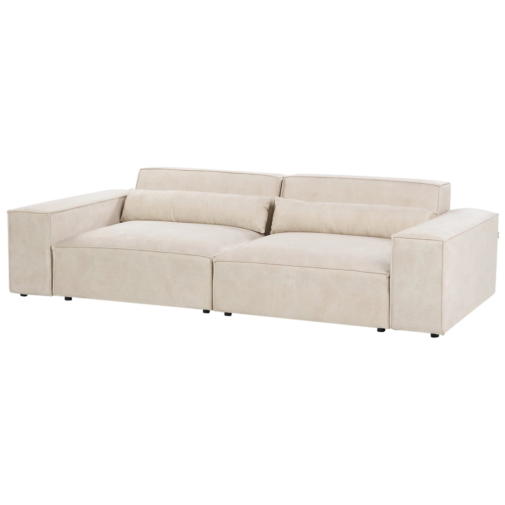 Divano componibile a 2 posti Divano componibile in velluto beige con gambe nere Soggiorno moderno
