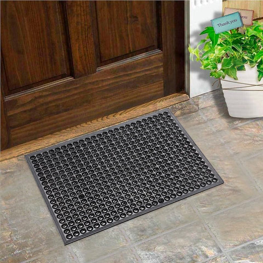 Zerbino Gomma Morbida 47x62 Cm Tappeto Ingresso Raschia Fango Dentato Drenante Antiscivolo