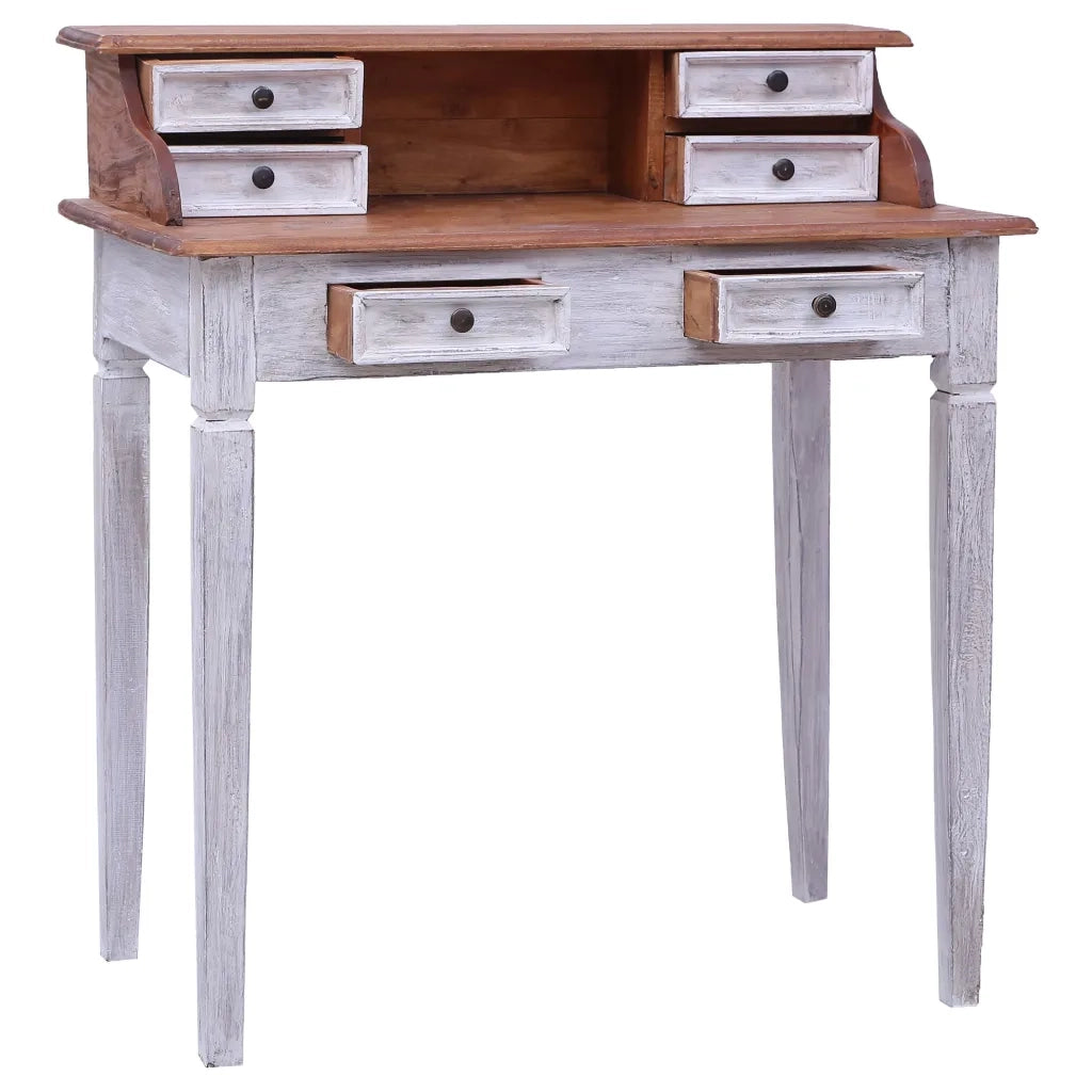 Scrivania con Cassetti 90x50x101 cm in Legno Massello di Mogano 283911
