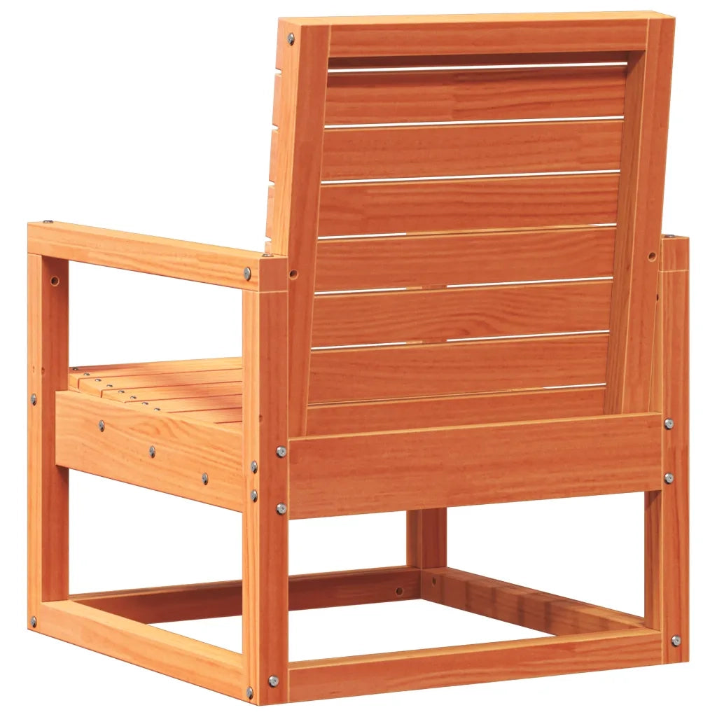 Sedia da Giardino Marrone Cera 57,5x63x76cm Legno Massello Pino 844645