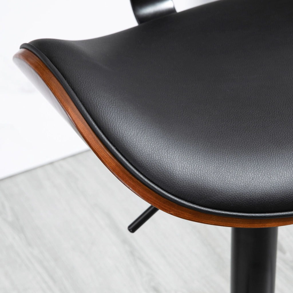 Set sgabelli bar regolabili girevoli ¨C Minimal ¨C similpelle nero 53x50.5x112.5 cm