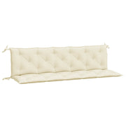 Cuscini Panca Giardino 2pz-Cuscini per panchina da esterno Bianco Crema 180x50x7 Tessuto Oxford