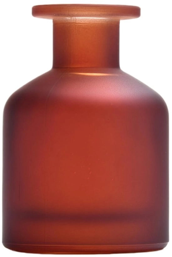 Diffusore per Aromaterapia 130ml - Boccia in Vetro Liscio - Contenitore per Olii Essenziali - Sostituzione DIY - Olii Essenziali - Vaso in Vetro Amber - Contenitore per Aromaterapia