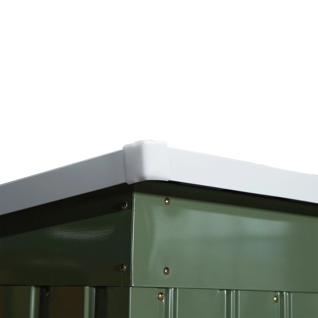Casetta Box da Giardino 213x130x173 cm in Acciaio Verde